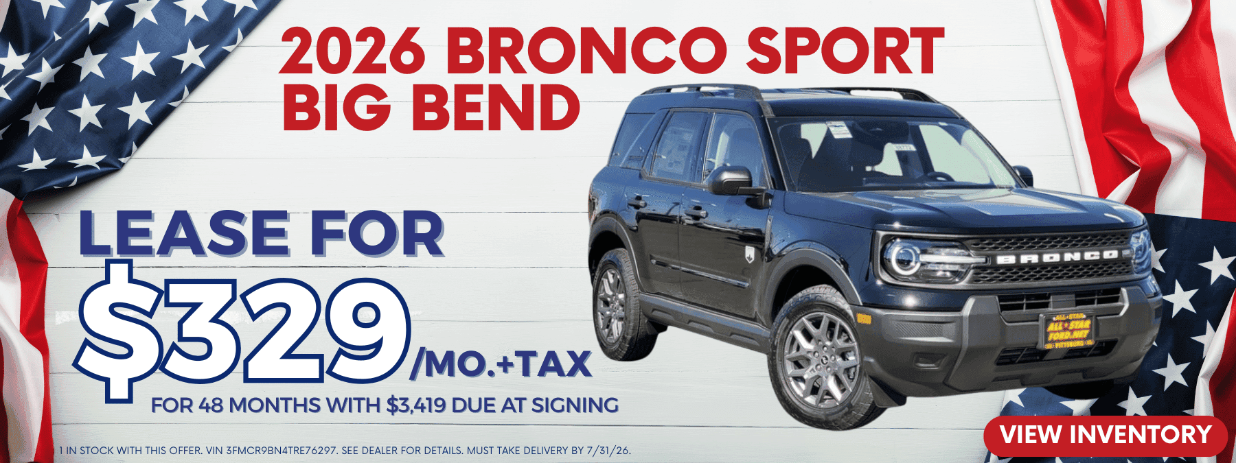 2026 Bronco Sport Lease July