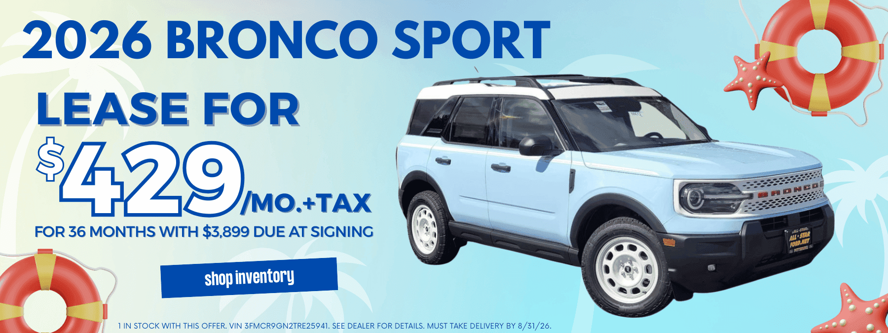 Bronco Sport Lease August