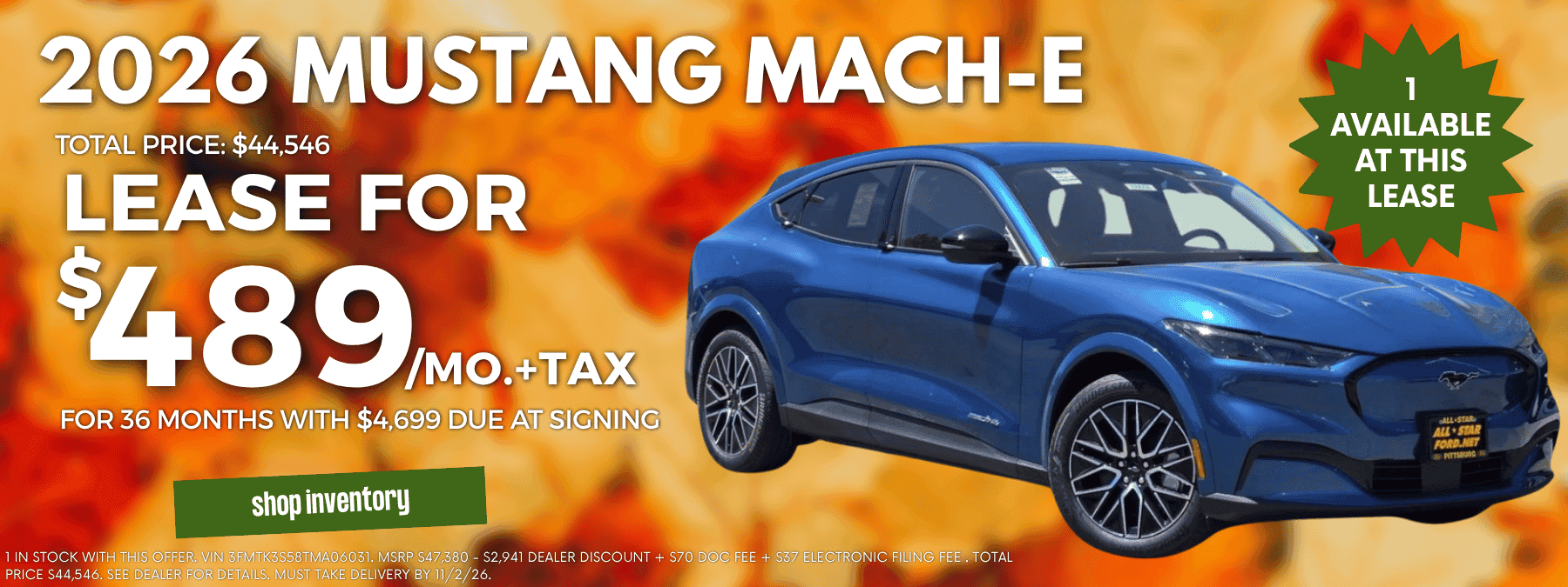 Mach-E Lease October