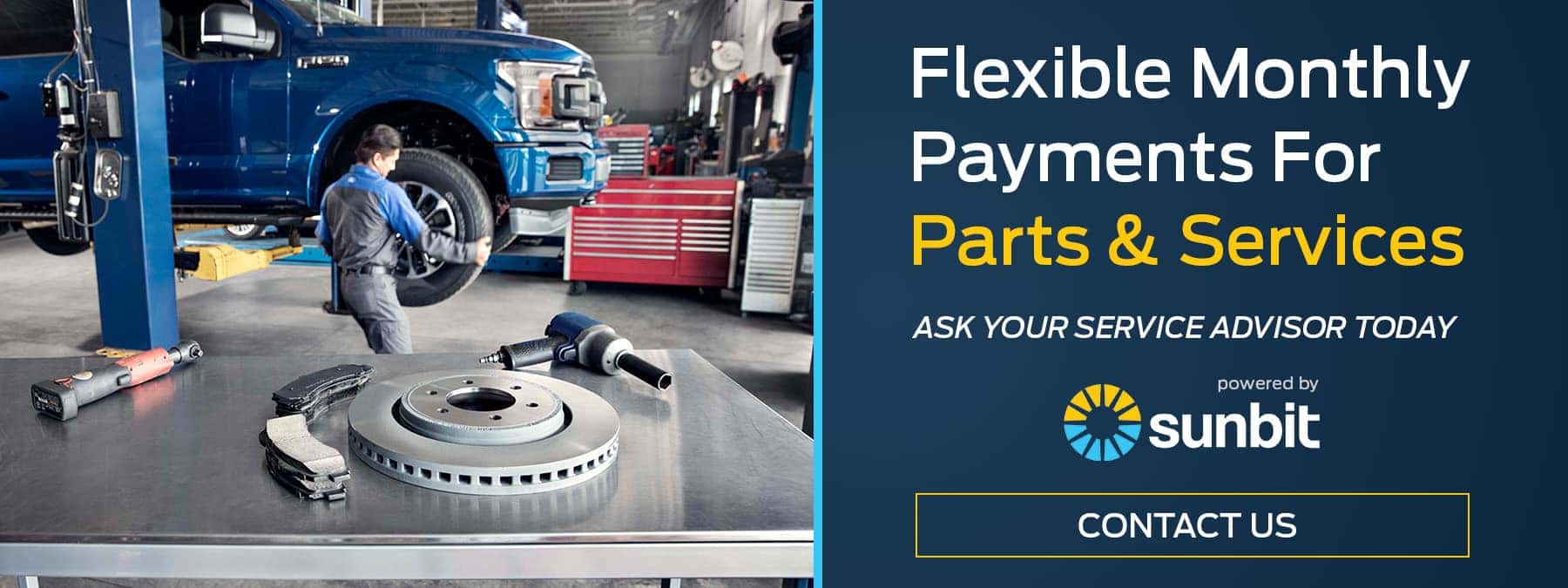 flexible monthly payments for parts and services