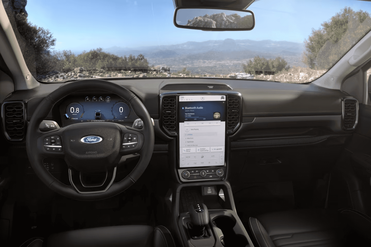 An interior shot of a trunk of a Ford Bronco