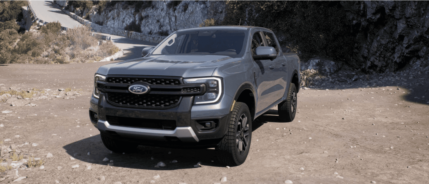 Azure Grey Ford 2024 Ranger® LARIAT®