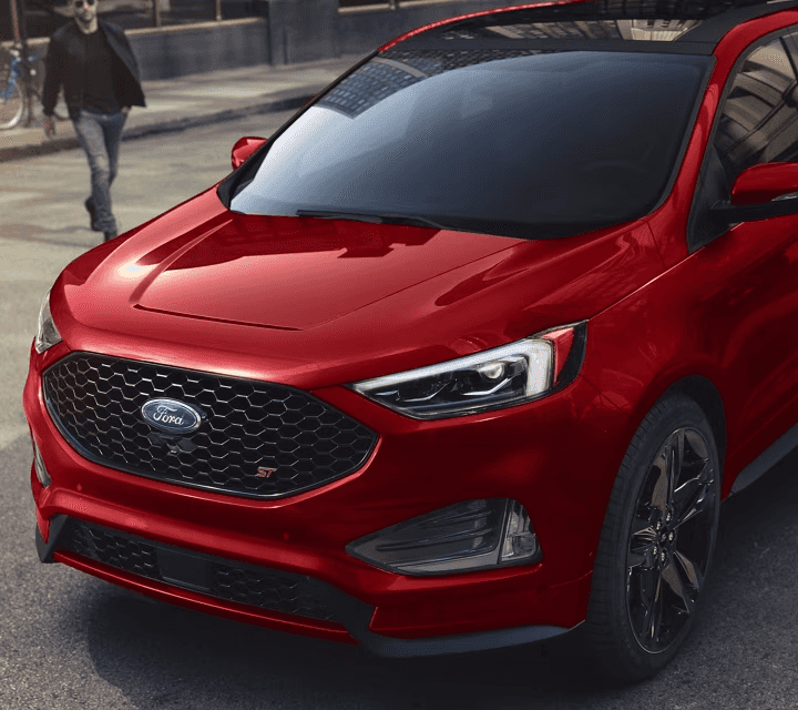 Close-up of the front of a 2024 Ford Edge SUV