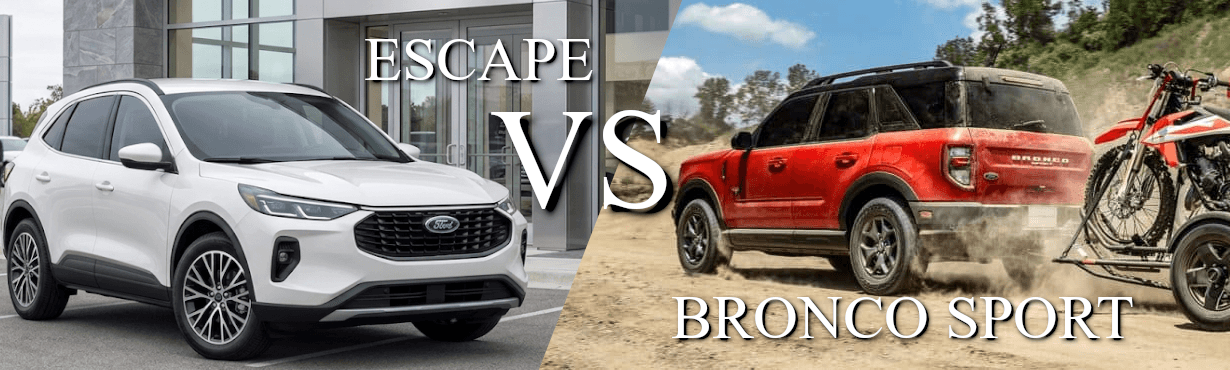 The Ford Escape compared to the Ford Bronco Sport