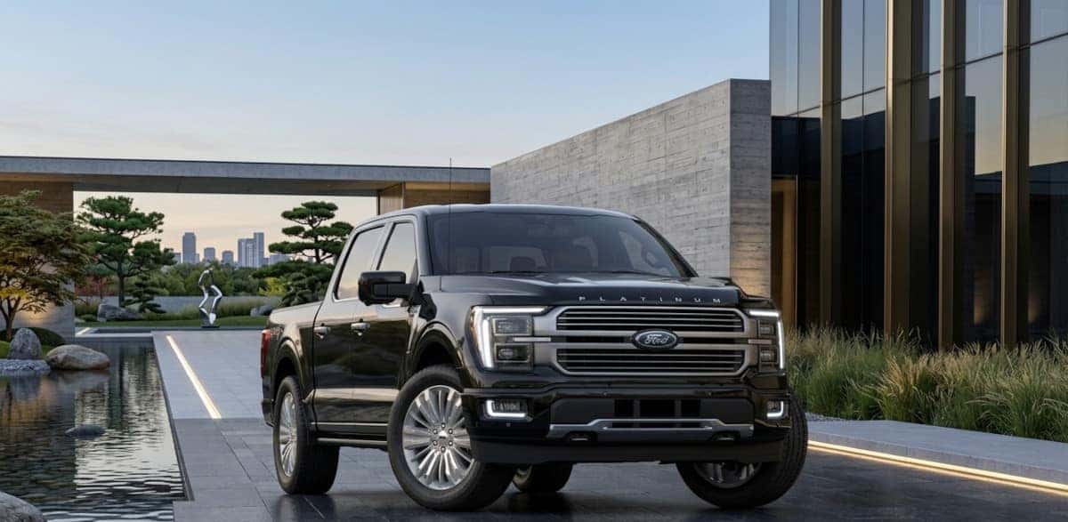 A 2026 Ford F-150 with black exterior paint