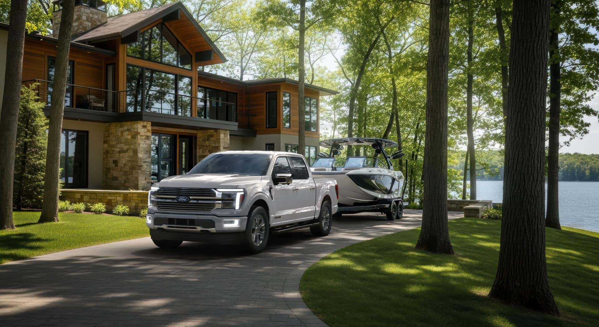The F-150 towing a boat