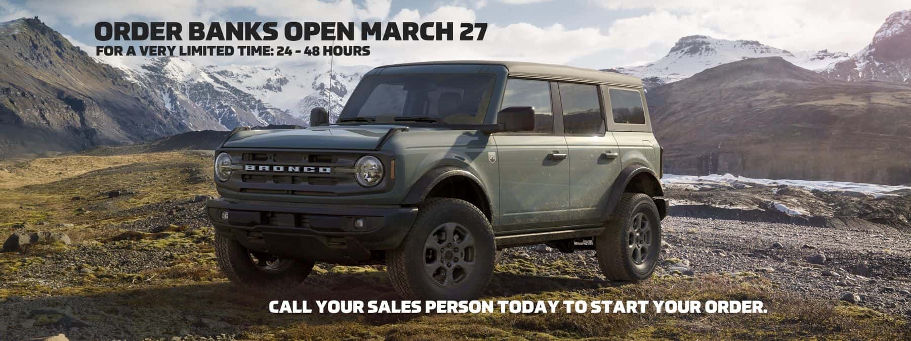 Bronco Order Banks Opening