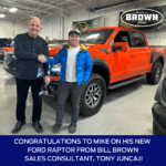 Bill Brown Ford Customer with his new 2023 Ford F-150 Raptor