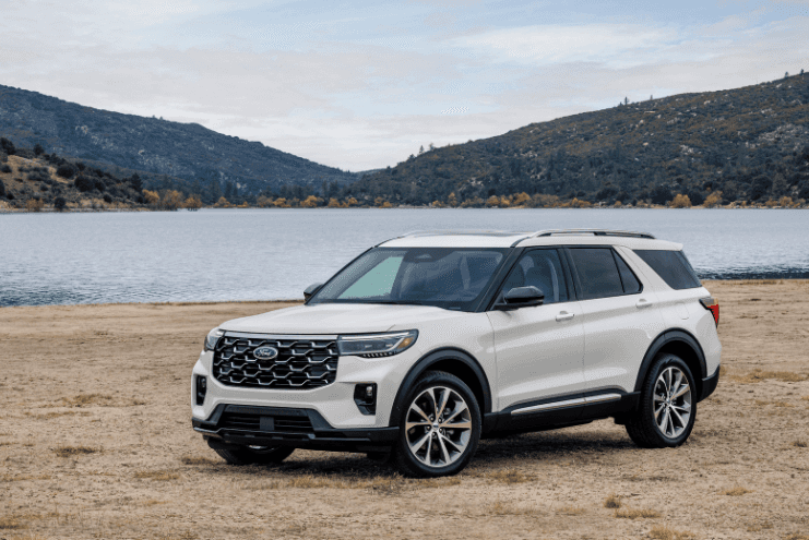 2025 Ford Explorer parked by the water