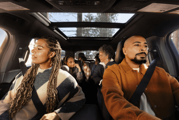 Family driving in the 2025 Ford Explorer