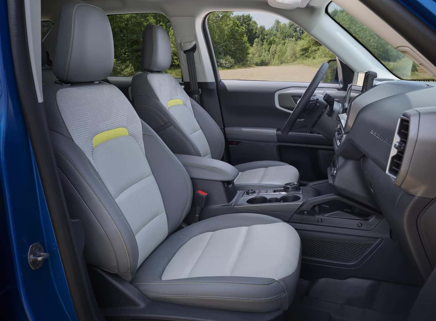 2025 Ford Bronco interior view of front seats