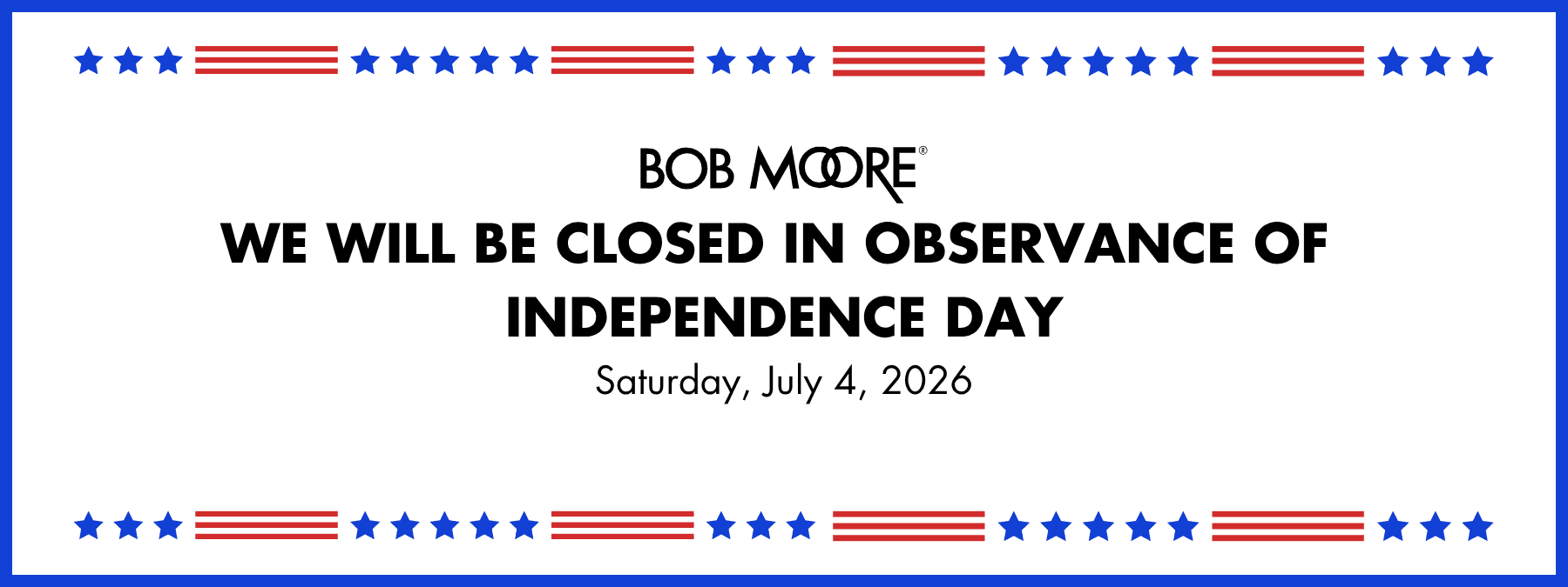 Closed for independence day