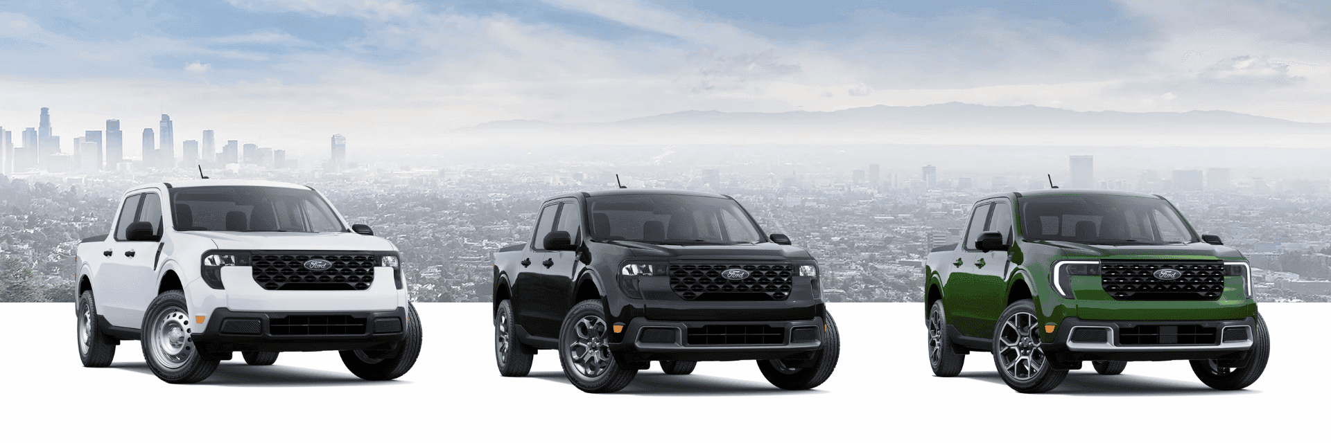 Ford SUV driving on a winding road. 
