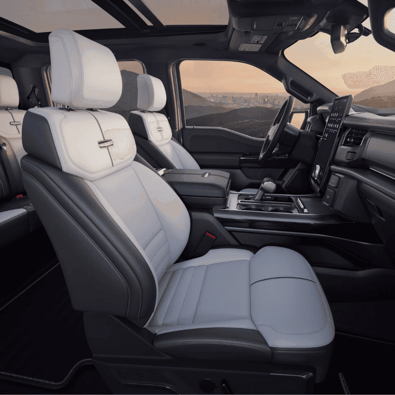 Interior of a 2025 Ford F-150 Lightning