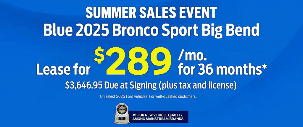Bronco Sport $289 month