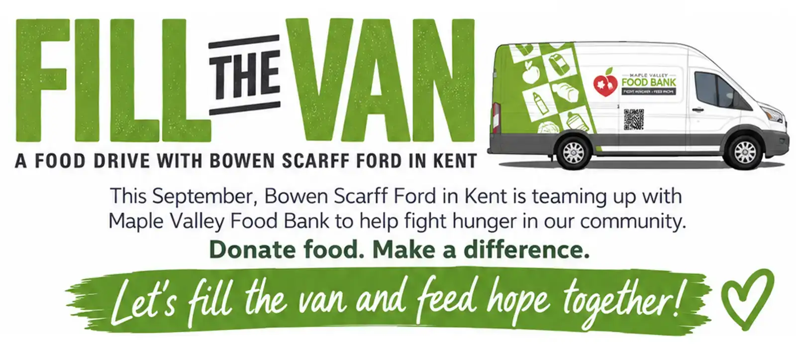 Fill the Van food drive for Maple Valley Food Bank at Bowen Scarff Ford