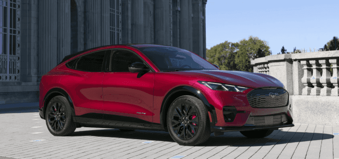 Red 2025 Ford Mustang Mach-e