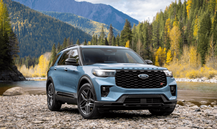 Blue 2025 Ford Explorer ST