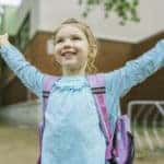 girl with backpack
