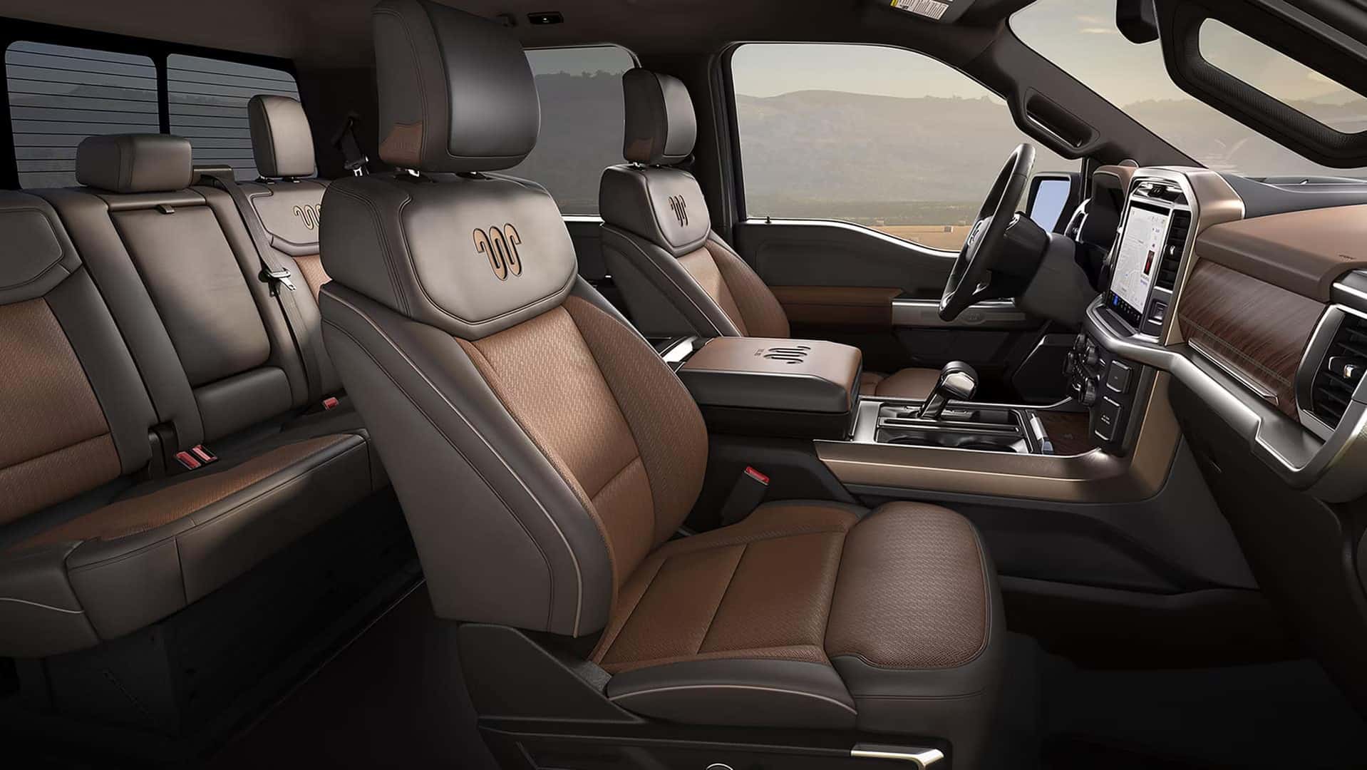 a view of the new interior of the New Ford F-150