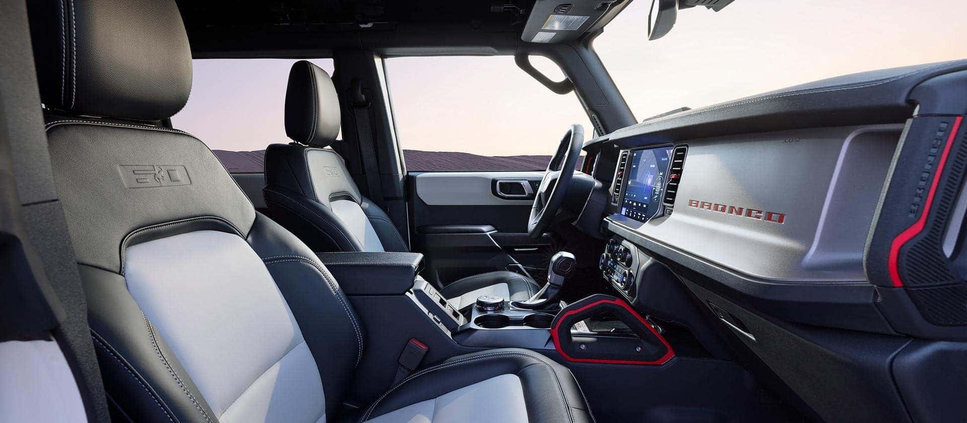 interior of the ford bronco