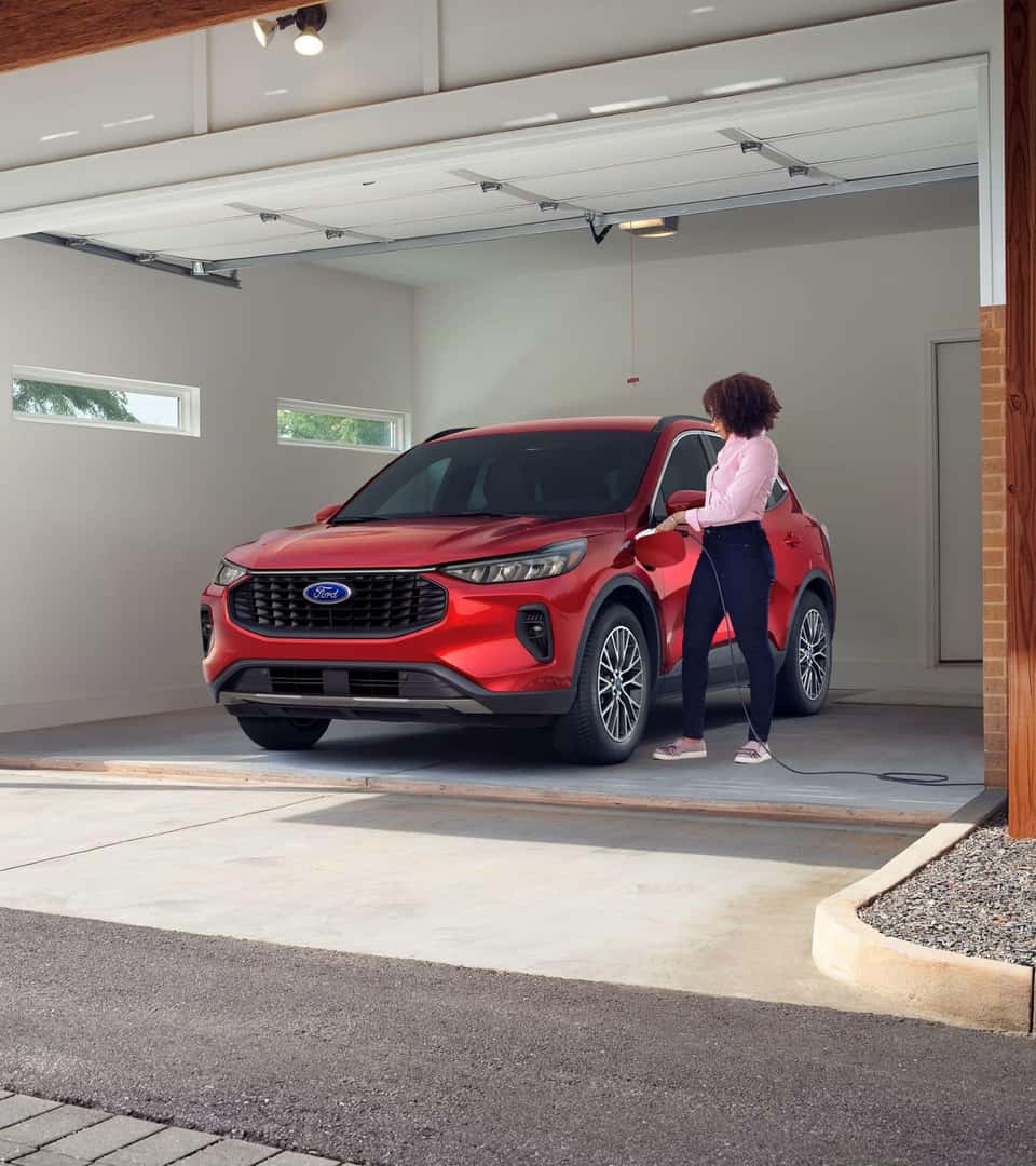 a view of a 2026 ford escape phev parked in a garage