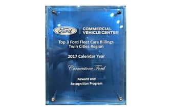 Ford Fleet Billings Award for The Ford Commercial Vehicle Center