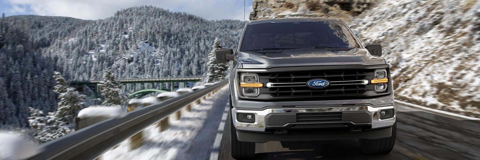 2026 f-150 driving on snowy road