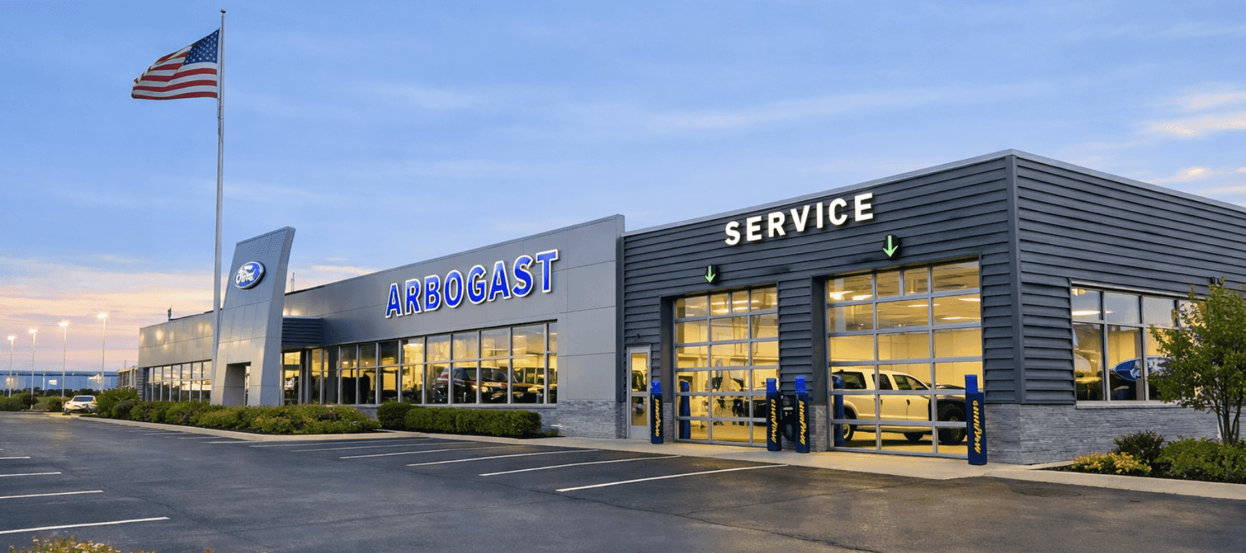 Front end of dealership