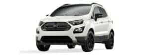 A white 2020 Ford EcoSport SES is angled left.