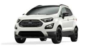 A white 2020 Ford EcoSport SES is angled left.