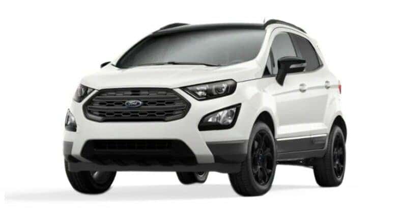 A white 2020 Ford EcoSport SES is angled left.