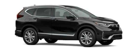 A black 2021 Honda CR-V is angled right.