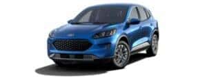 A blue 2021 Ford Escape is angled left.
