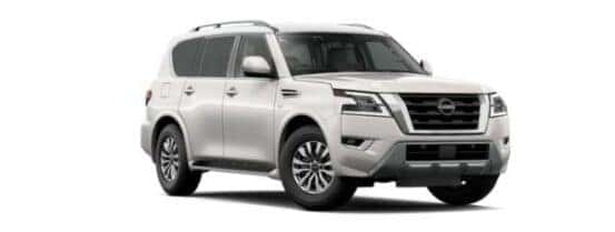 A white 2021 Nissan Armada SV is angled right.