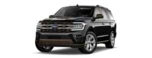 A black 2022 Ford Expedition King Ranch is angled left.