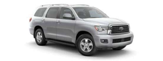 A silver 2022 Toyota Sequoia is angled right.