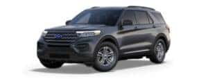 A grey 2022 Ford Explorer XLT is angled left.