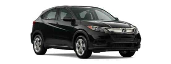A black 2022 Honda HR-V LX is angled right.