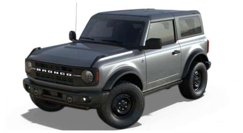 A silver 2022 Ford Bronco Black Diamond is angled left.