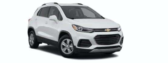 A white 2022 Chevy Trax is angled right.