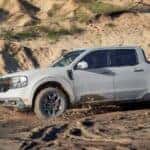 A grey 2023 Ford Maverick Tremor is shown from the side.