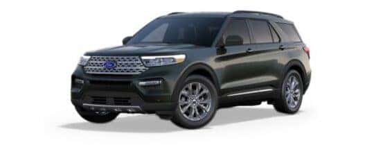 A black 2024 Ford Explorer Limited is shown angled left.