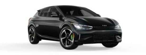 A black 2024 Kia EV6 is shown angled right.
