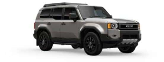 A grey 2024 Toyota Land Cruiser First Edition angled right.