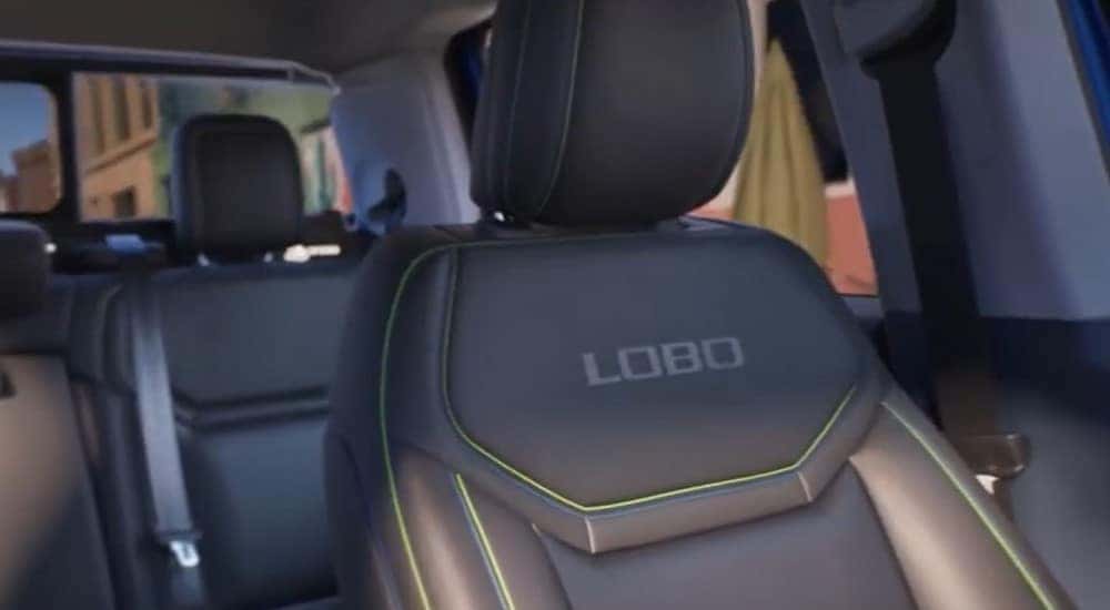 The gray interior in a 2025 Ford Maverick LOBO is shown.