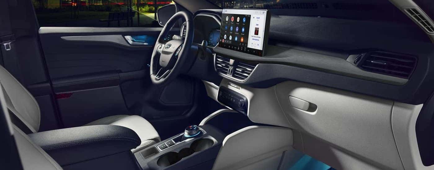 Passenger's view of the cabin of a 2024 Ford Escape for sale in Albany.
