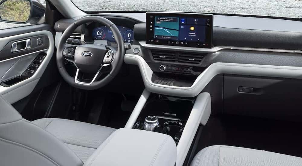 The gray dash in a 2025 Ford Explorer.
