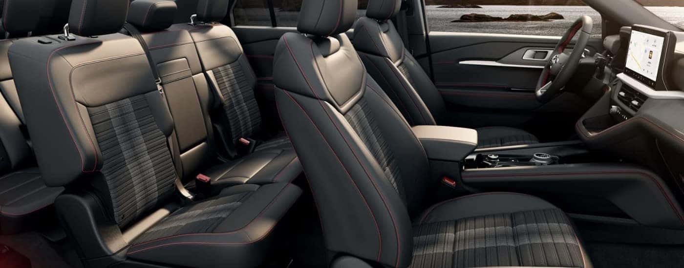 Grey seating in a 2025 Ford Explorer.
