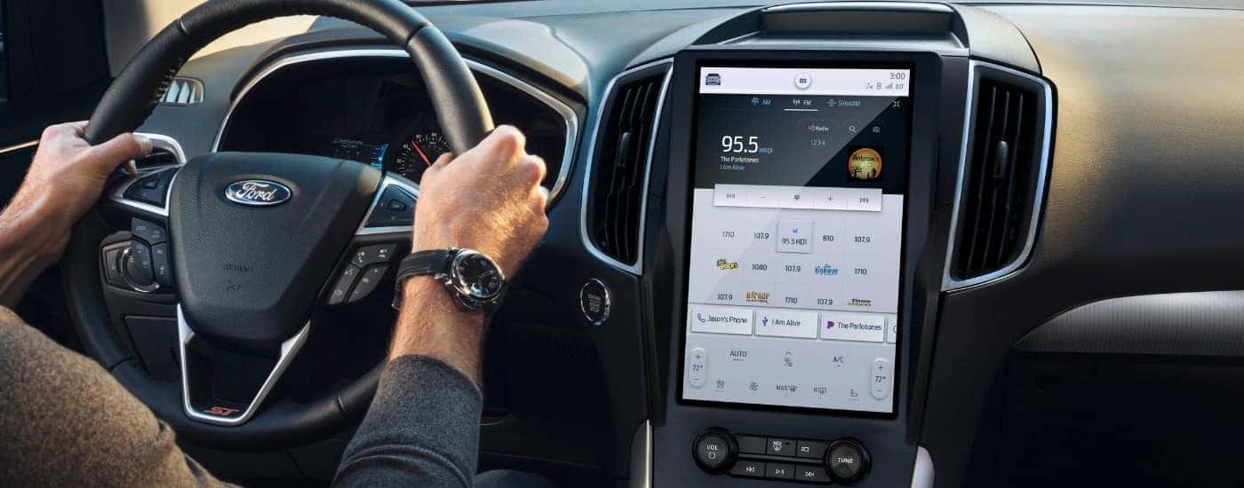 The interior of a 2022 Ford Edge.